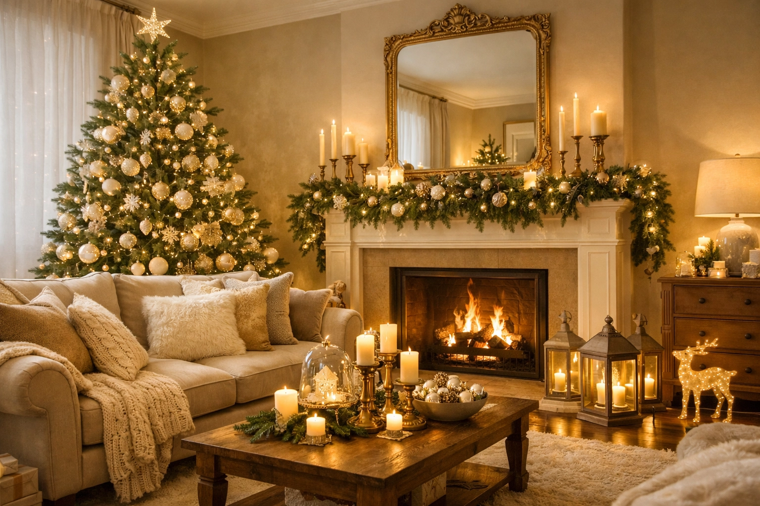 living room christmas decor