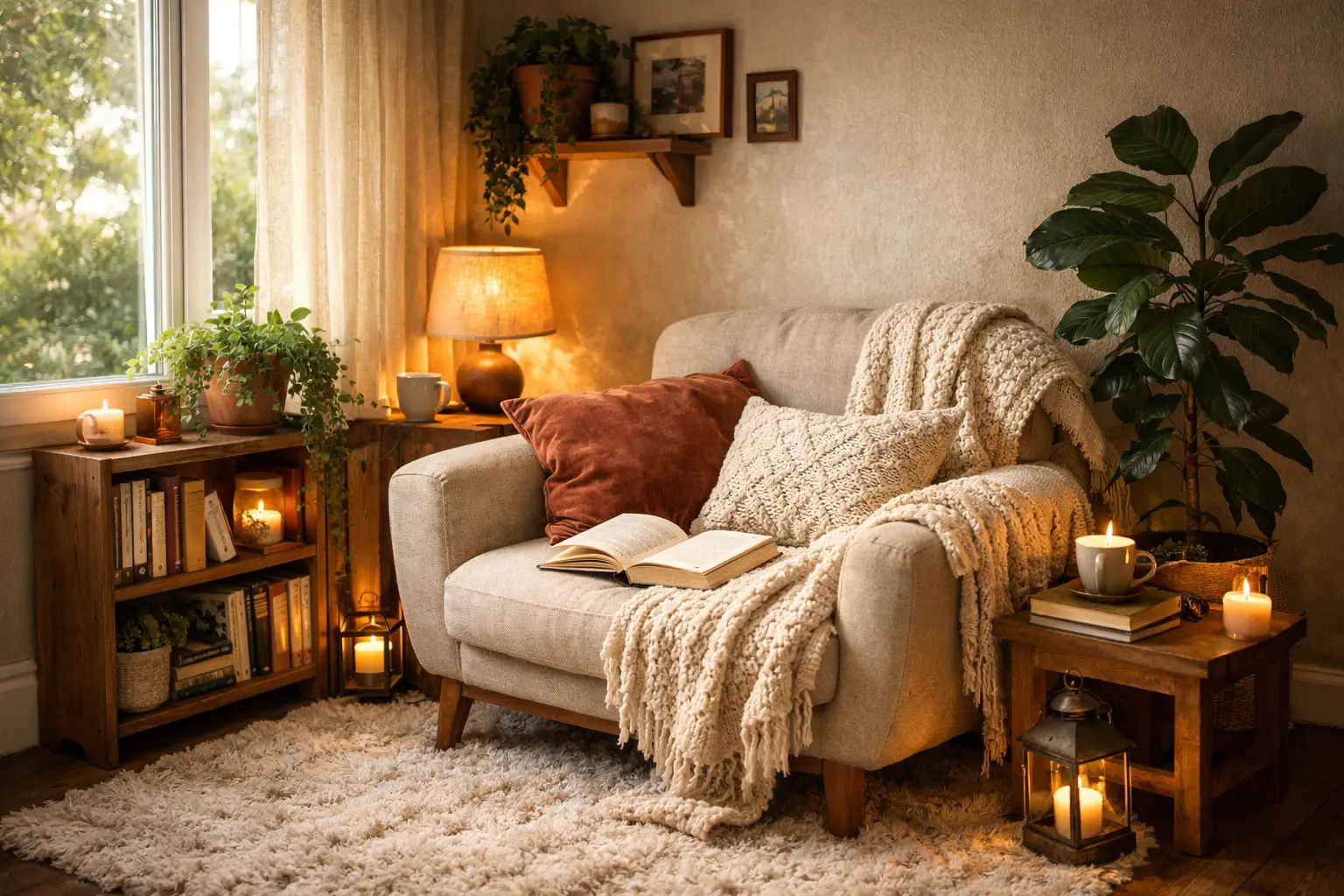 cozy reading nook
