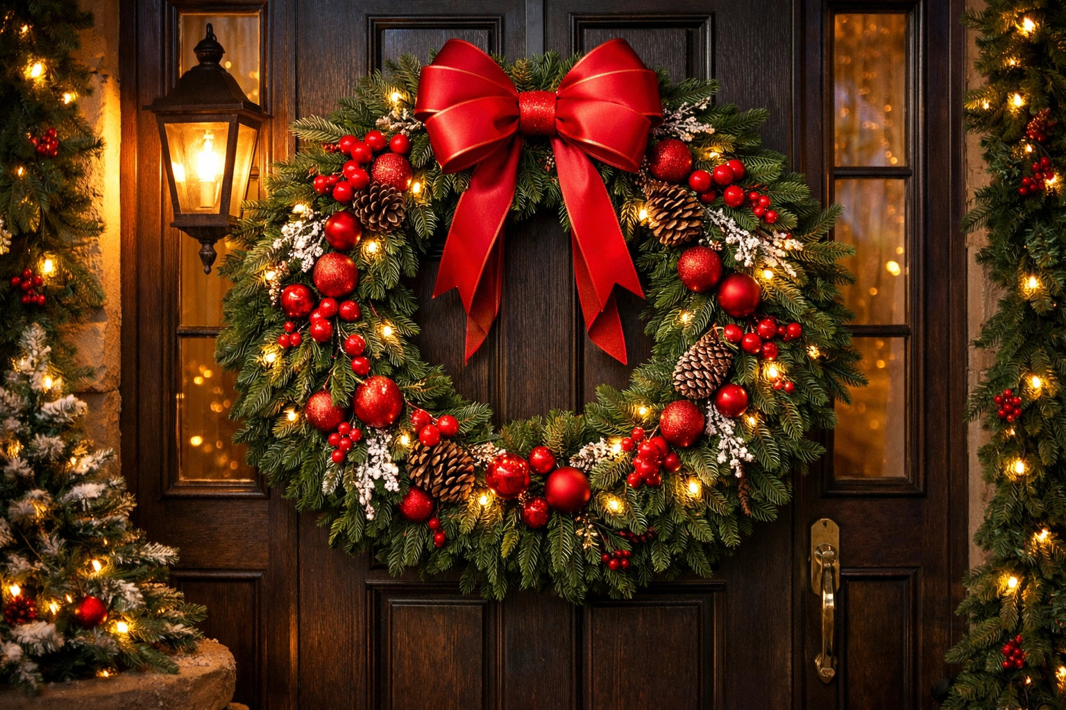 DIY Christmas Wreath for Front Door