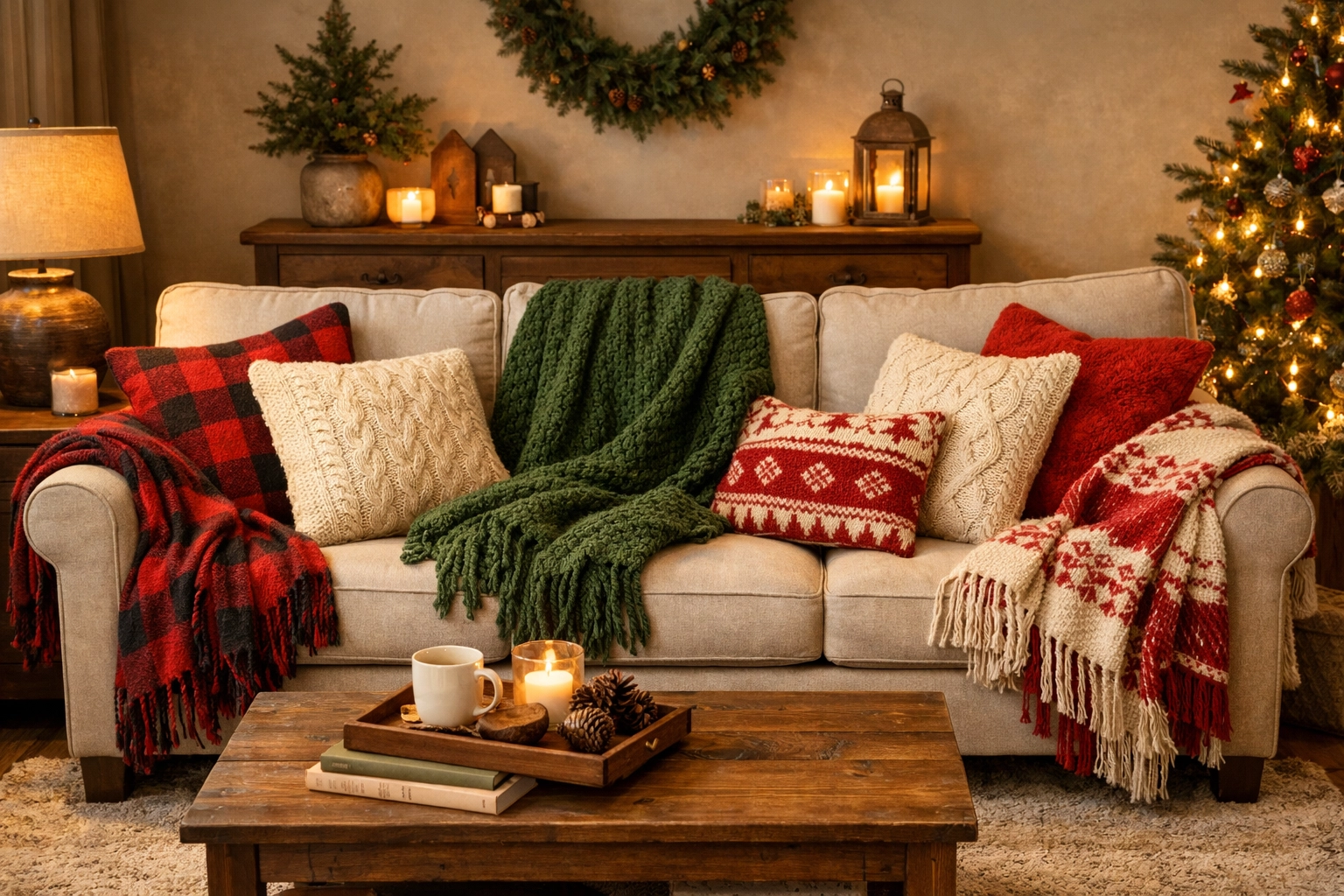 Add Cozy Throw Blankets