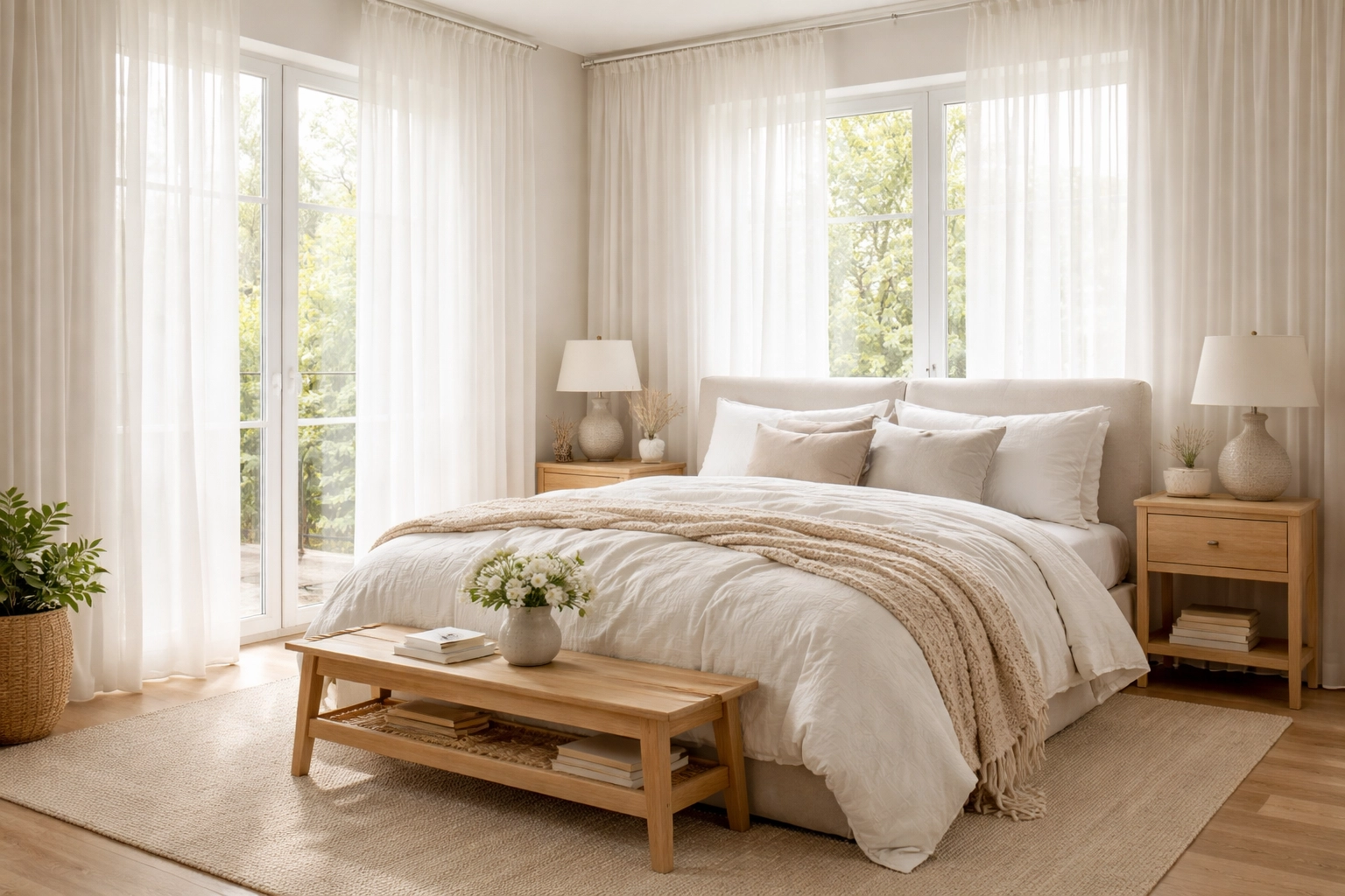 Add Curtains or Sheer Drapes