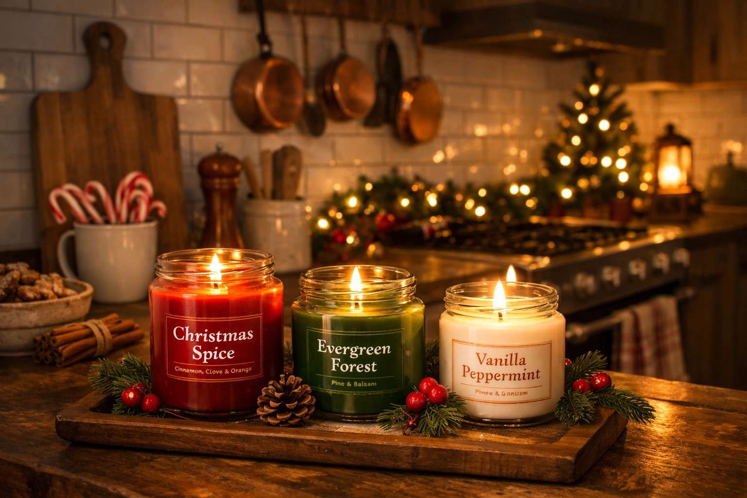 Add Holiday Scented Candles