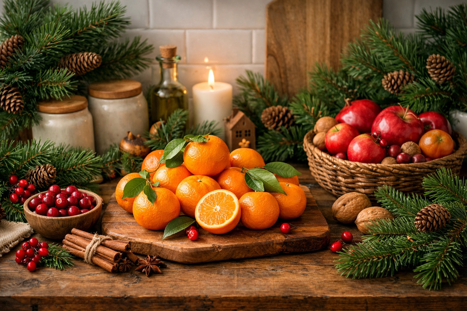 Add Seasonal Fruits and Greenery