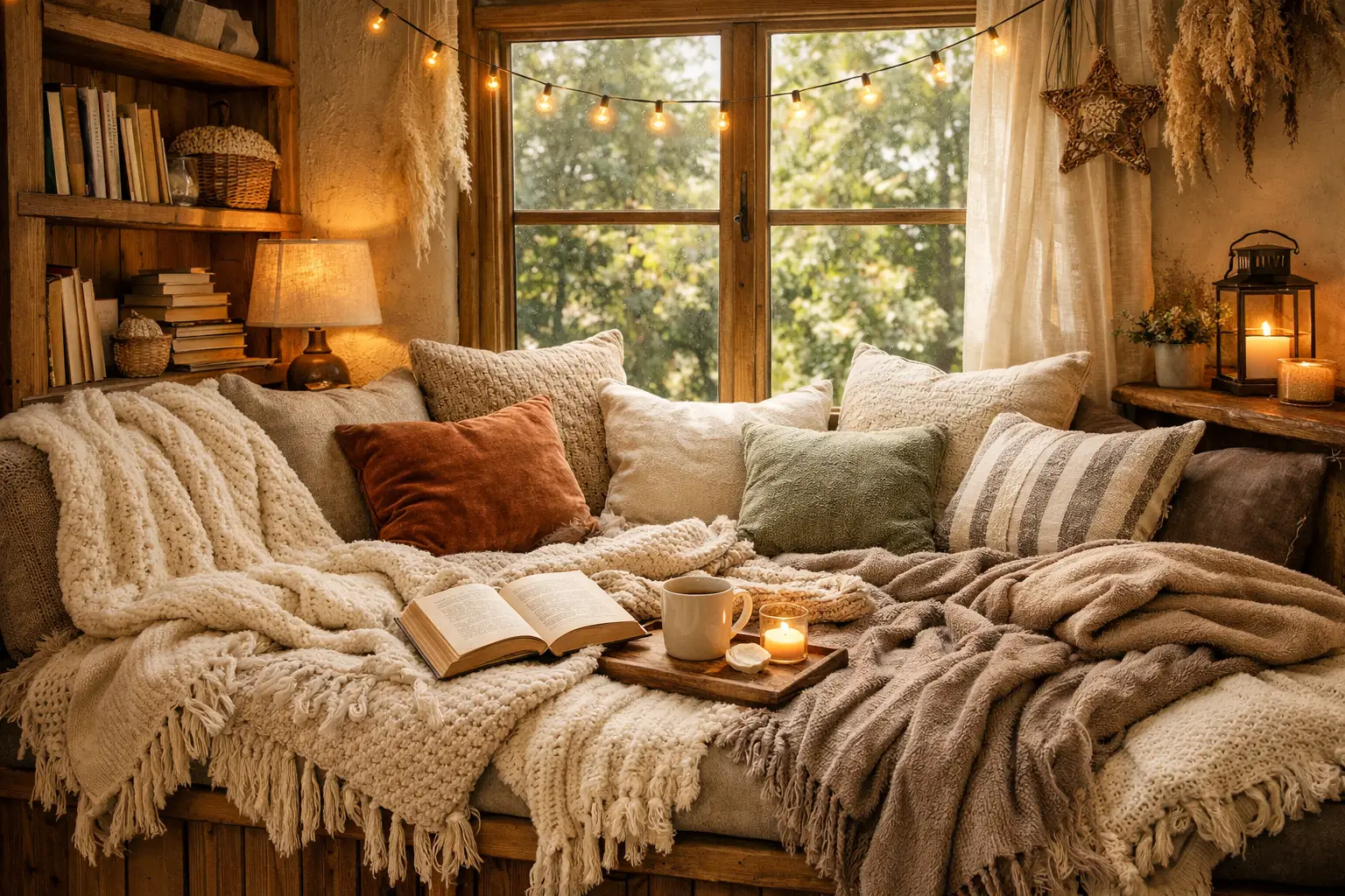 Add Soft Cushions and Blankets