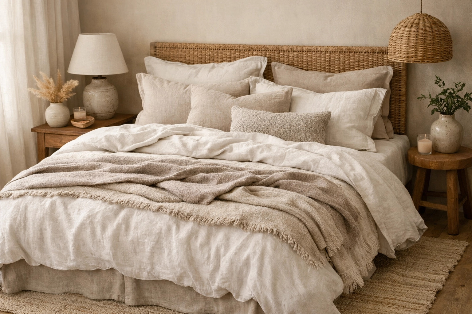 Add Soft Linen Bedding