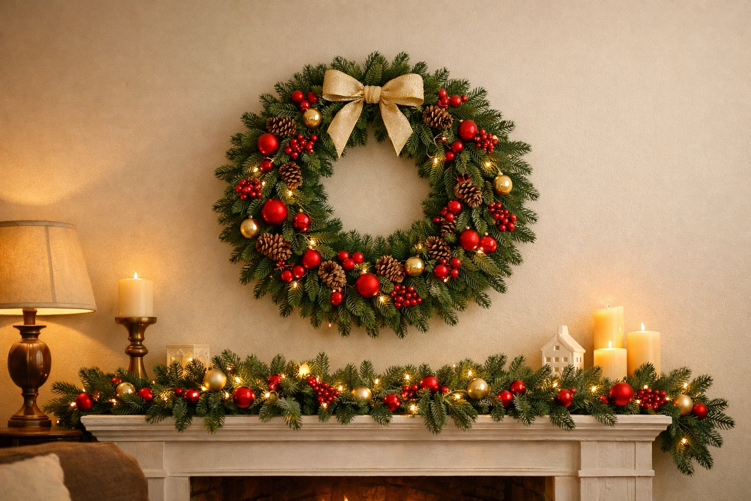 Add a Christmas Wreath