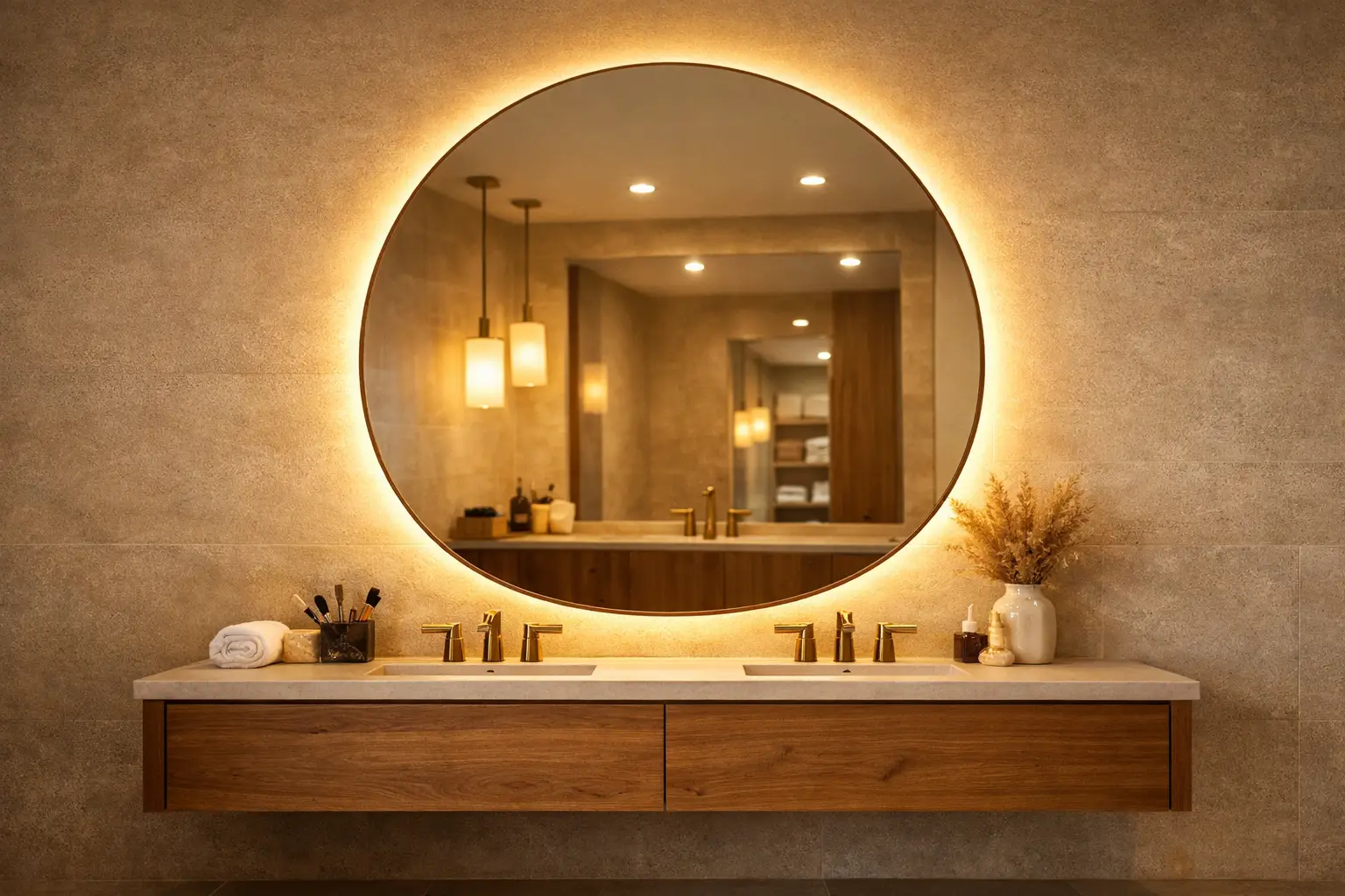 Add a Large LED Backlit Mirror