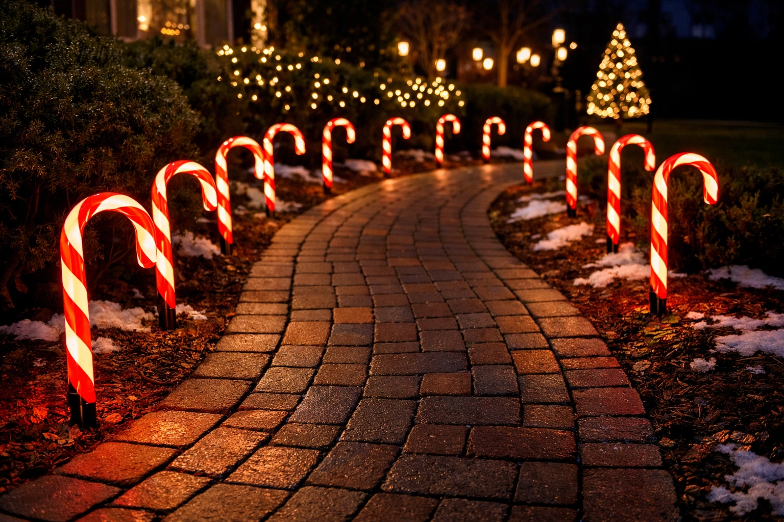 Candy Cane Pathway Lights