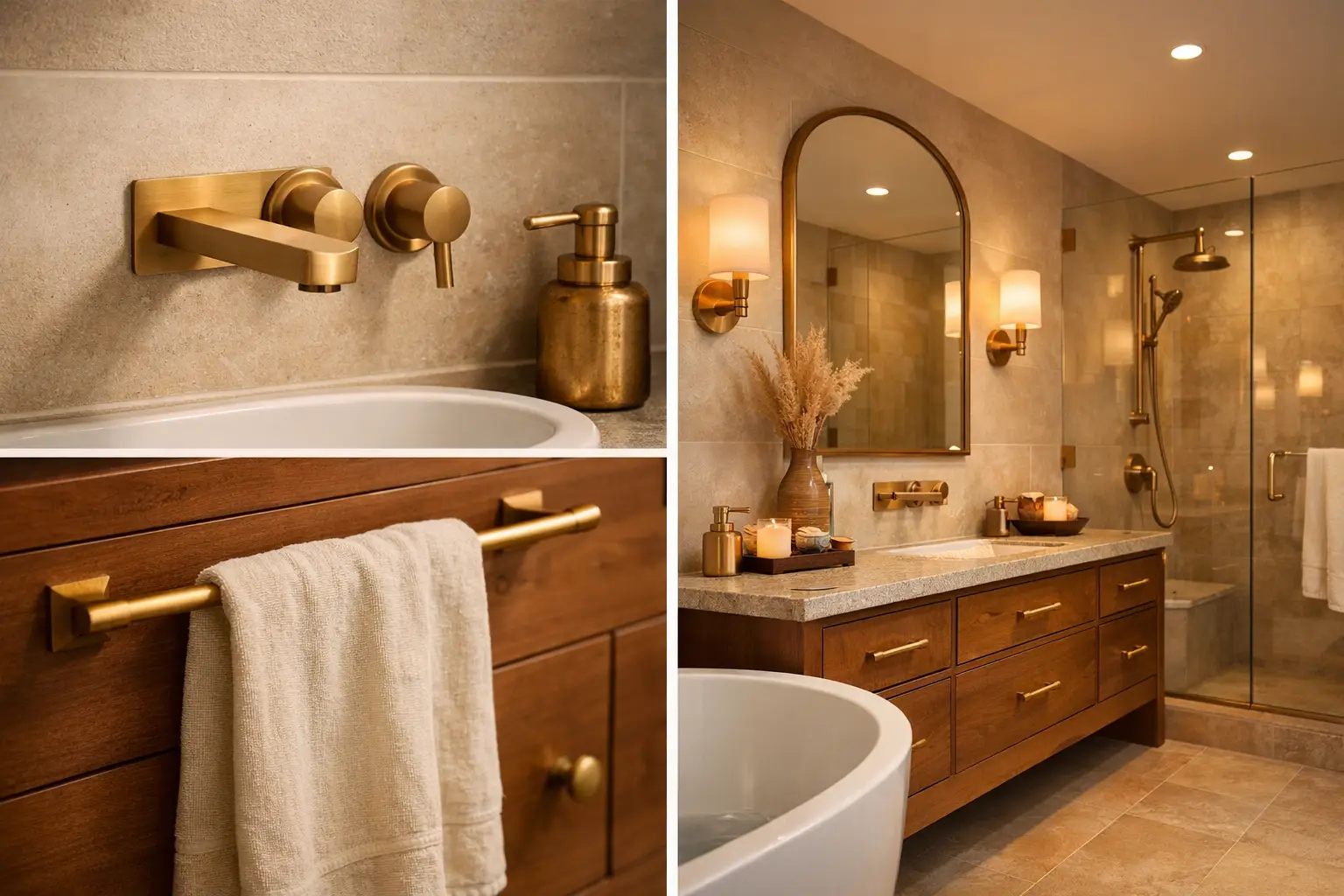 Choose Warm Metal Finishes in Brass and Brushed Gold