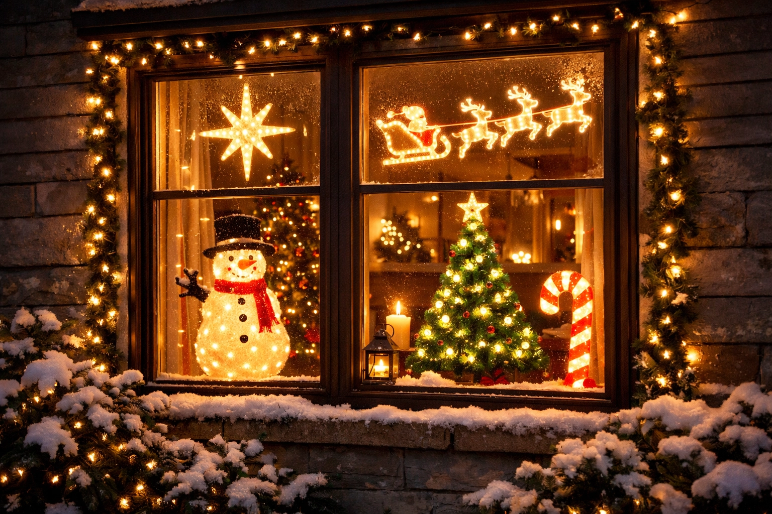 Christmas Window Light Displays