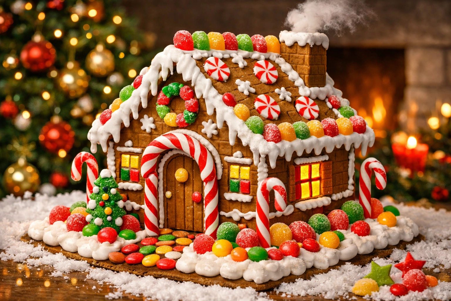Classic Candy Covered Gingerbread House