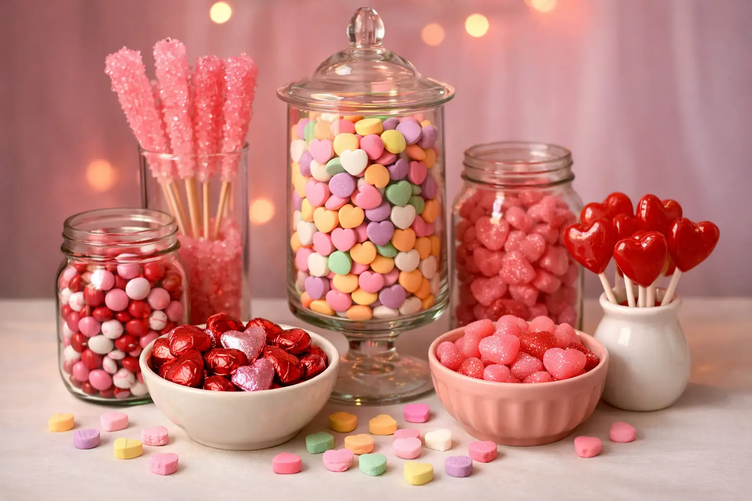 Create a Conversation Heart Candy Display