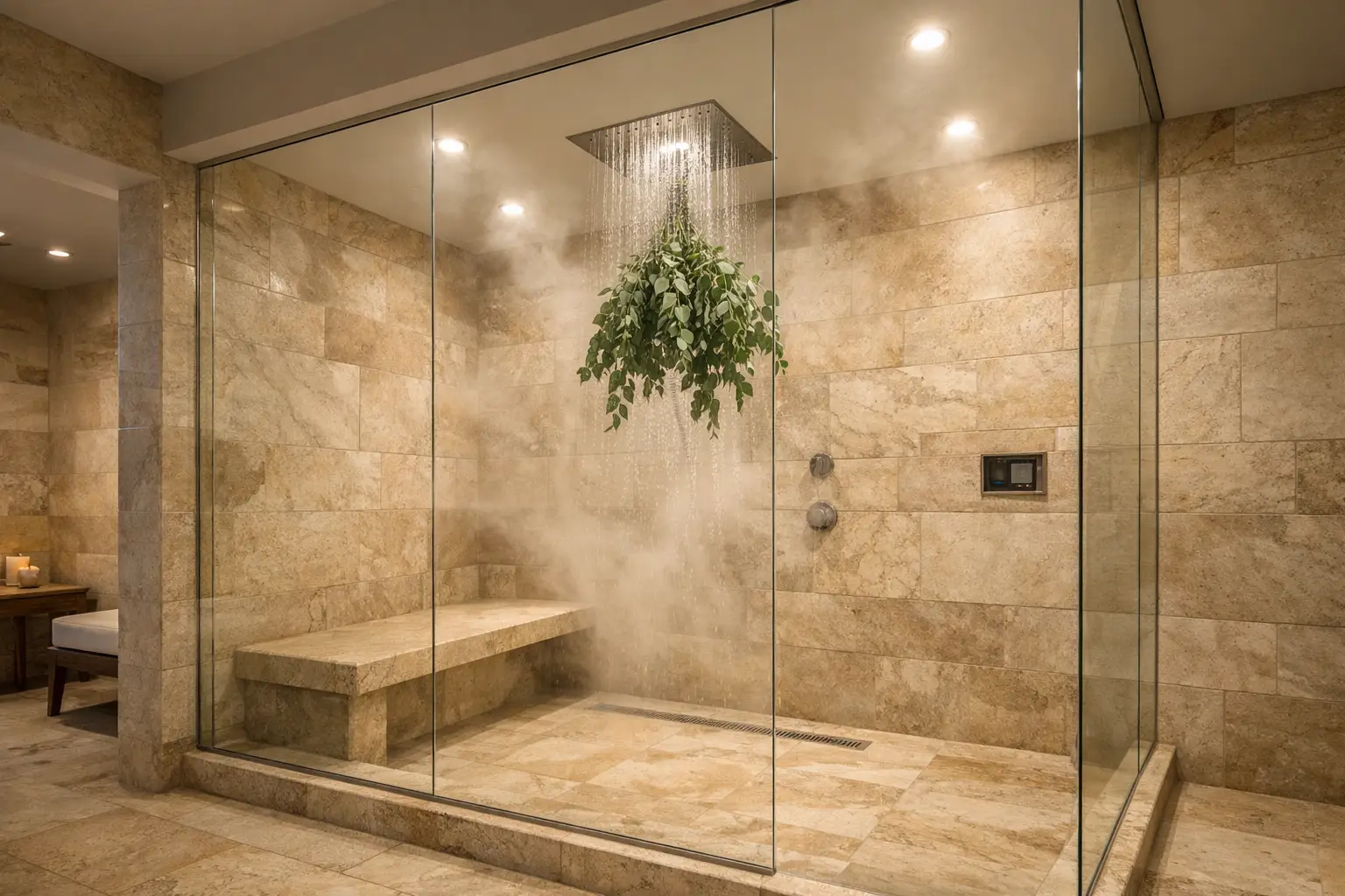 Create a Walk-In Steam Shower with Frameless Glass