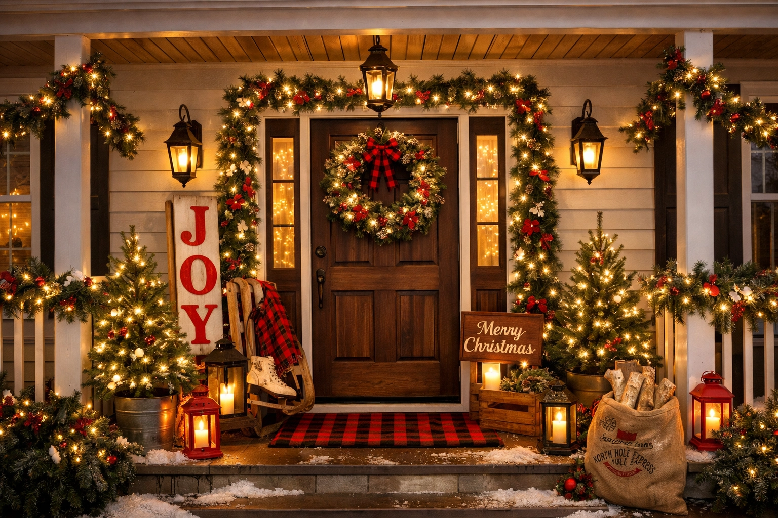 DIY Christmas Porch Display