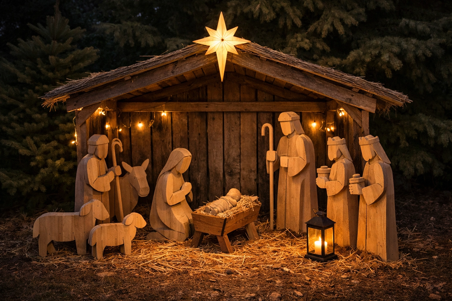 DIY Outdoor Nativity Scene
