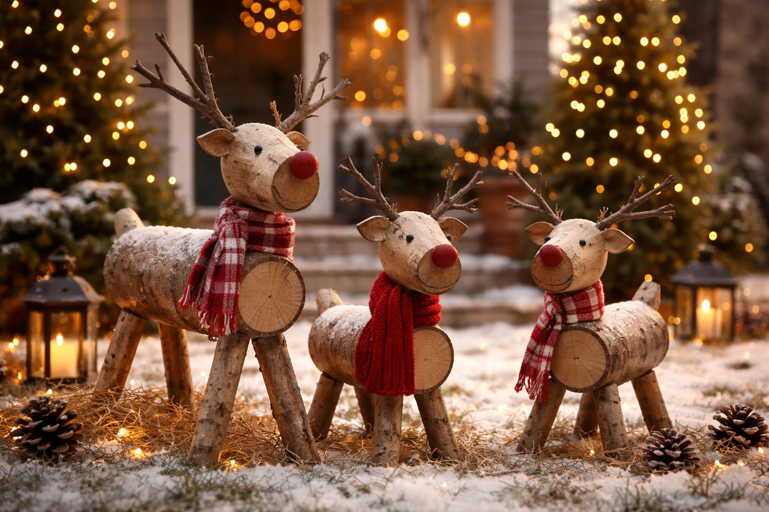 DIY Wooden Reindeer Decor