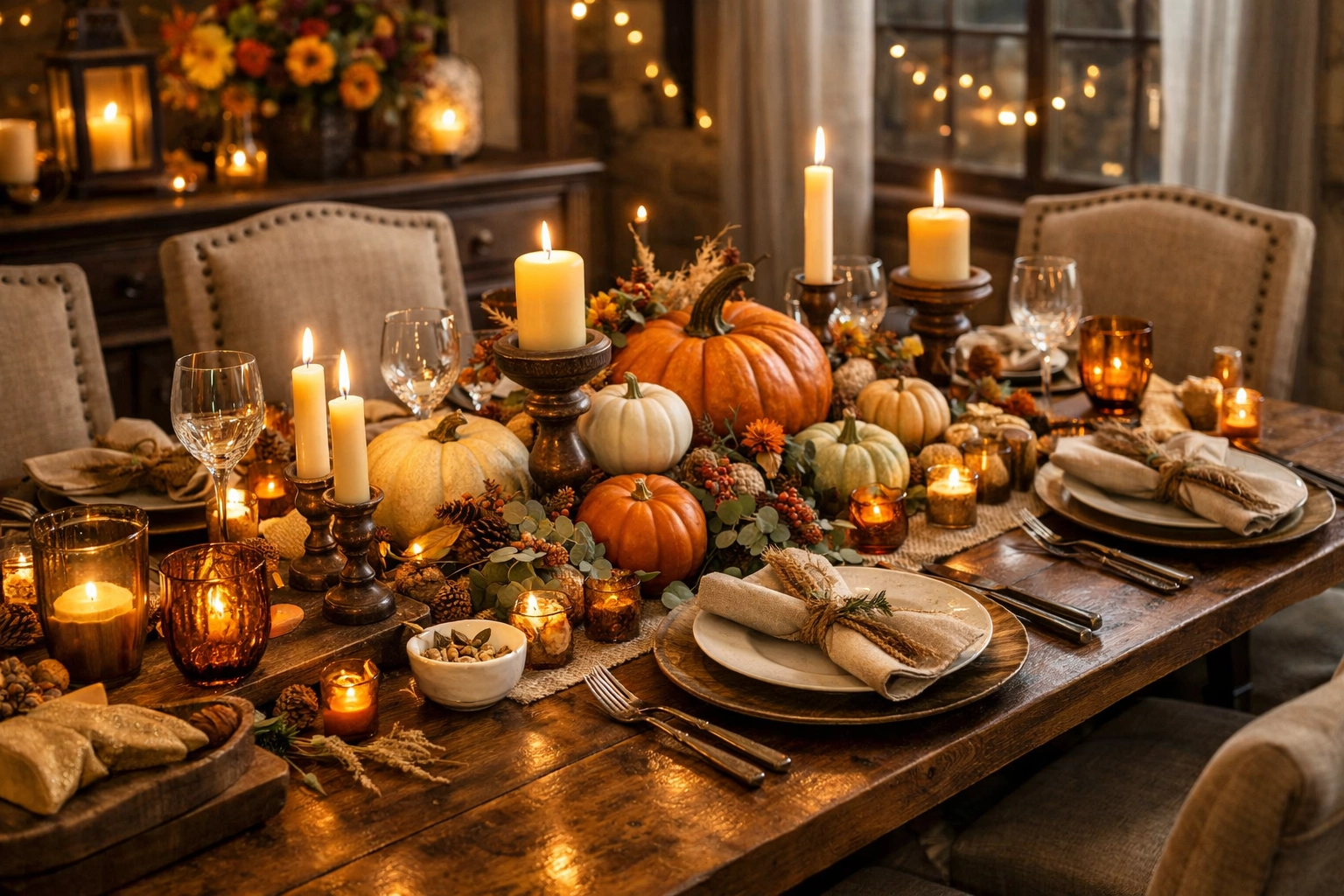 easy thanksgiving table decorations