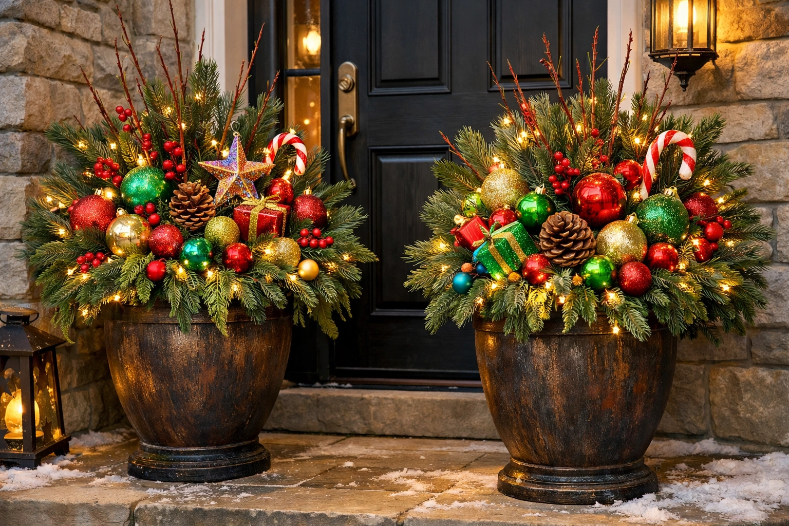 Festive Outdoor Planters