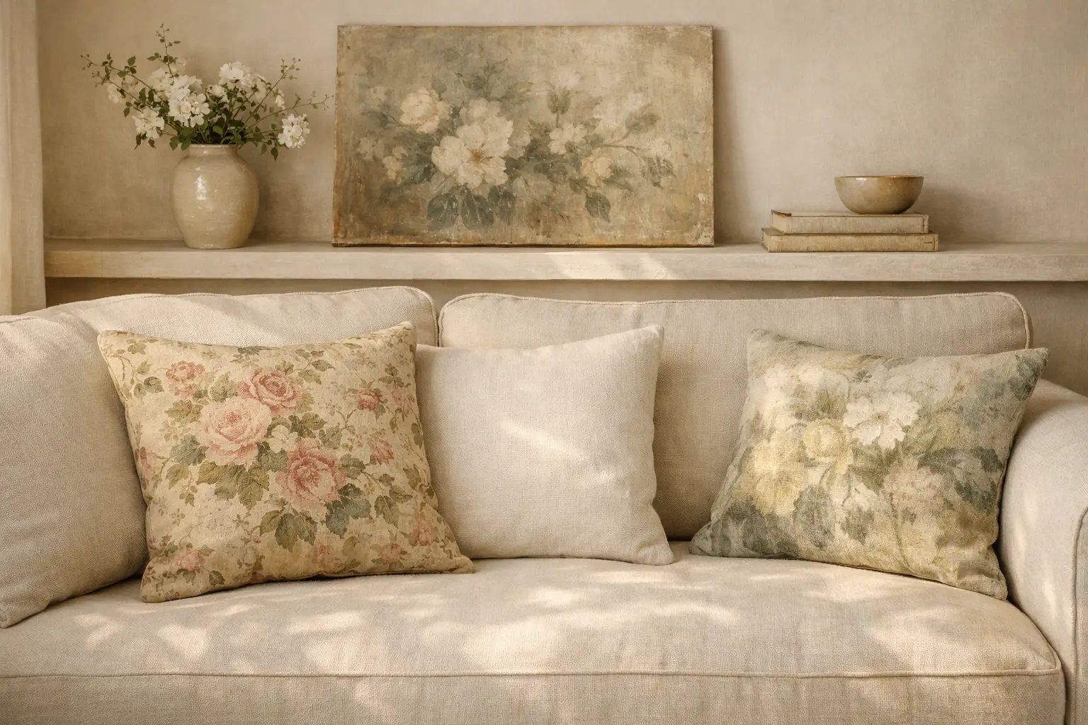 Heritage Florals and Painterly Textiles for Quiet Pattern