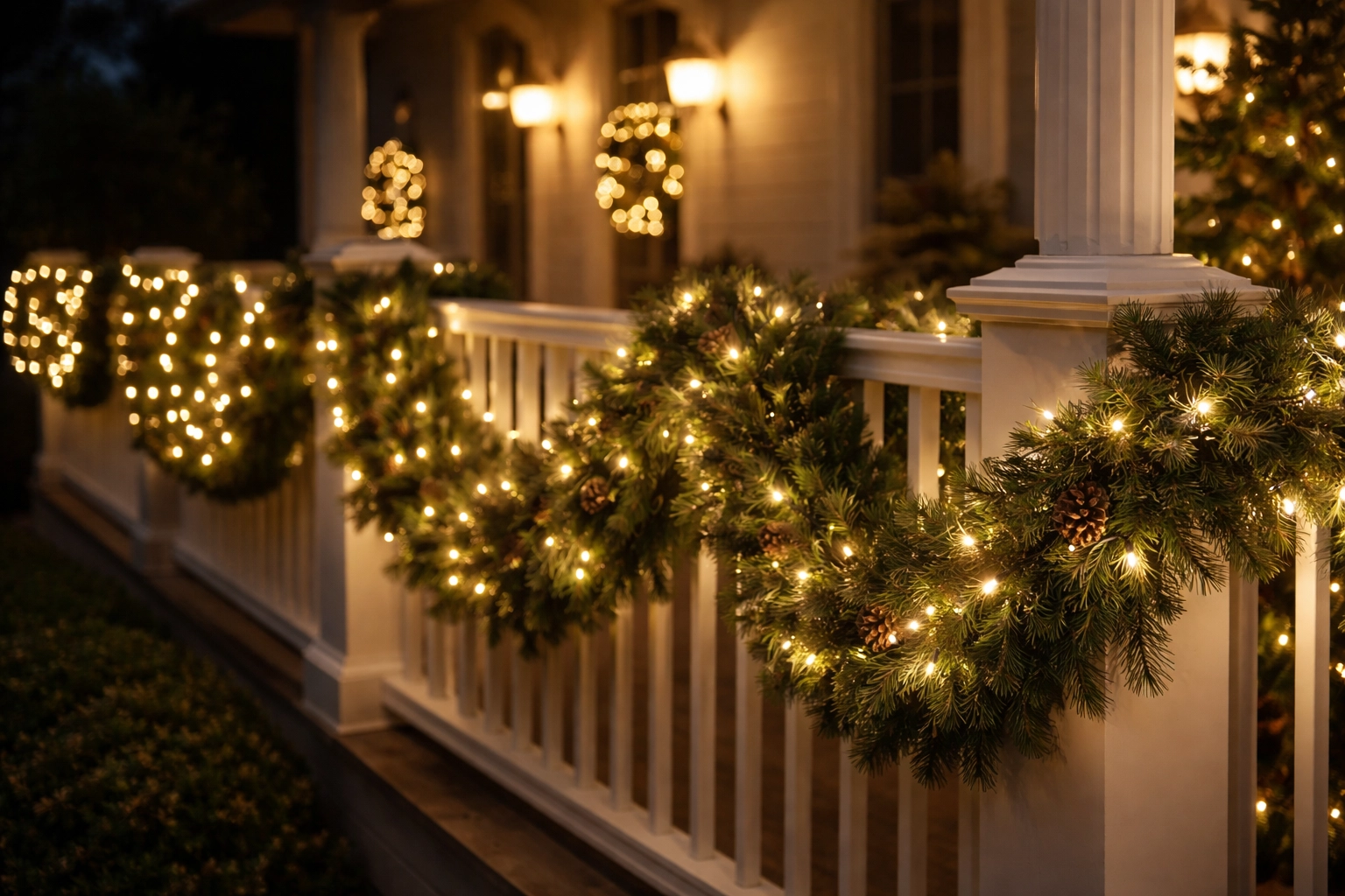 Outdoor Garland with Lights