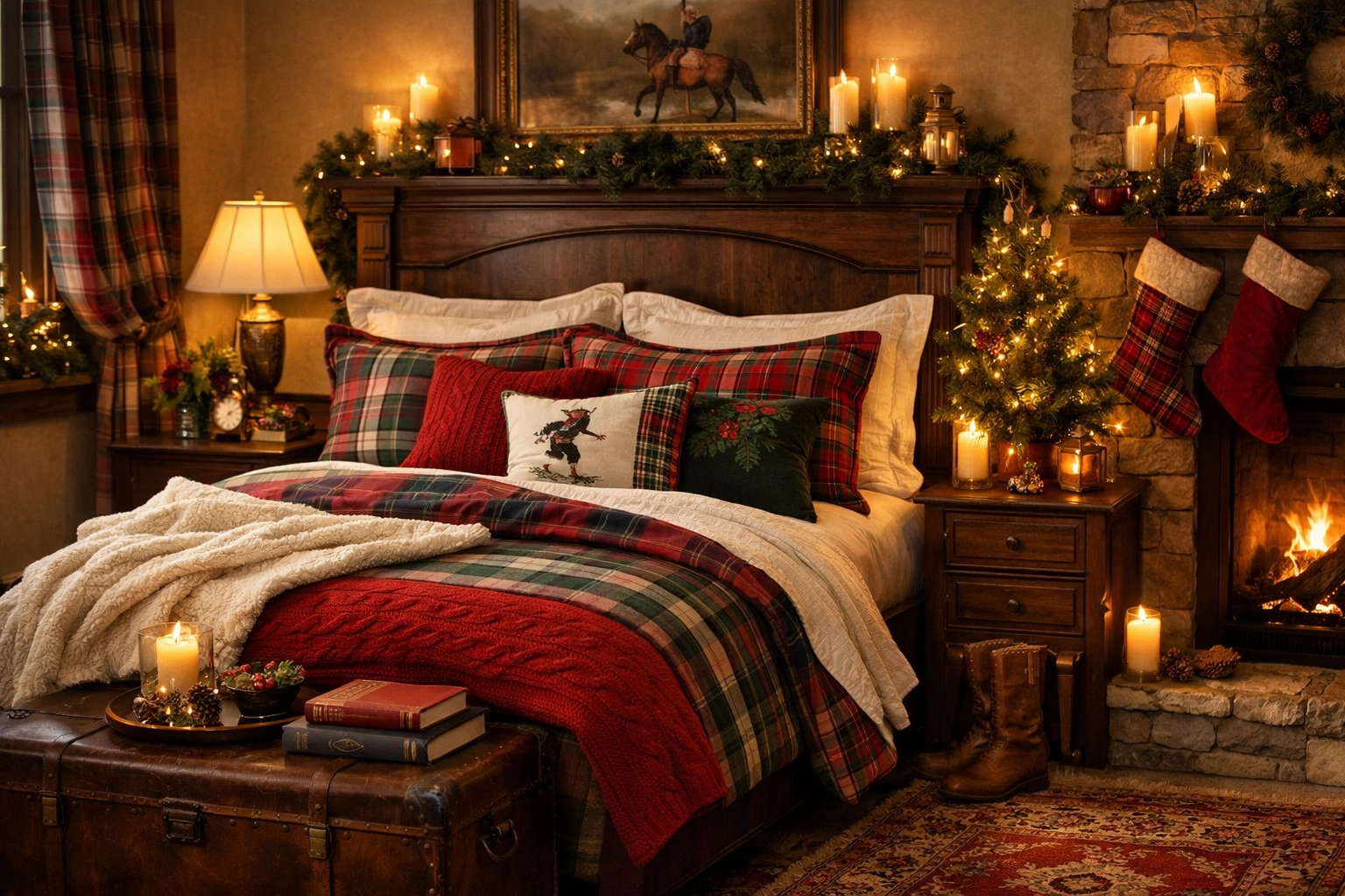 Ralph Lauren Christmas Bedroom Holiday Touch