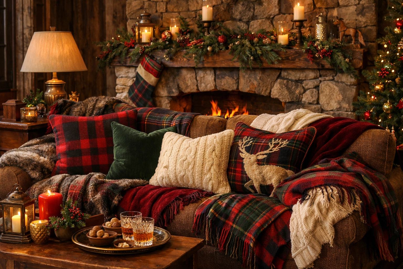 Ralph Lauren Christmas Cozy Textile Styling