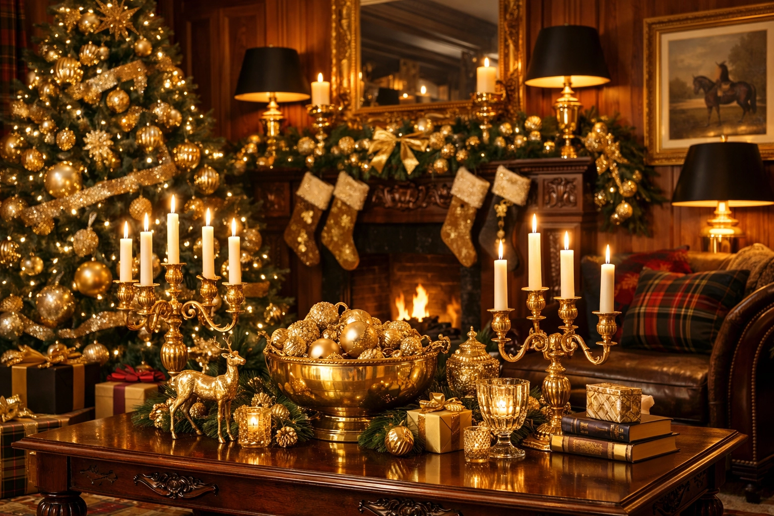 Ralph Lauren Christmas Gold Accent Styling