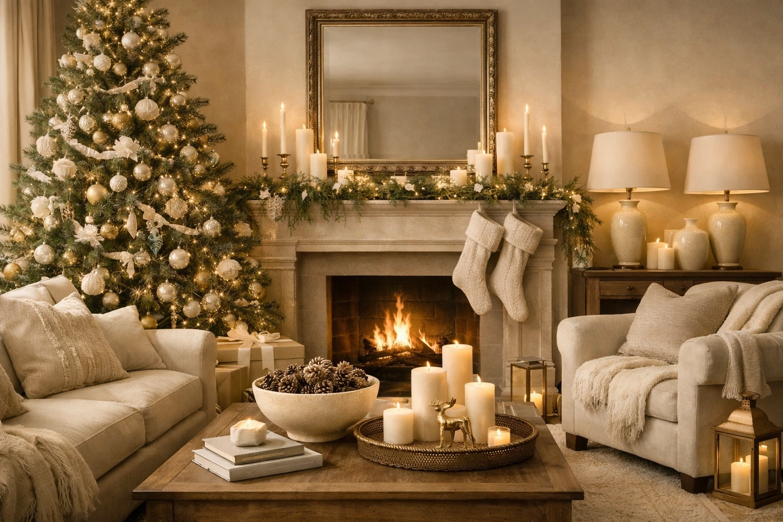 Ralph Lauren Christmas Neutral Luxury Decor