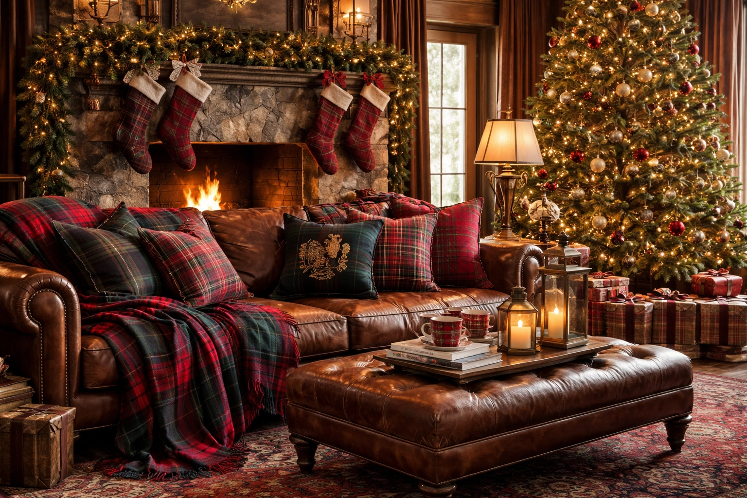 Ralph Lauren Christmas Plaid and Tartan Accents