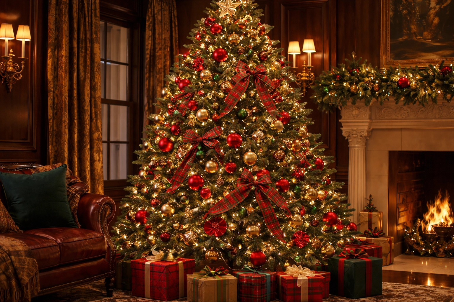 Ralph Lauren Christmas Tree Decorating Style