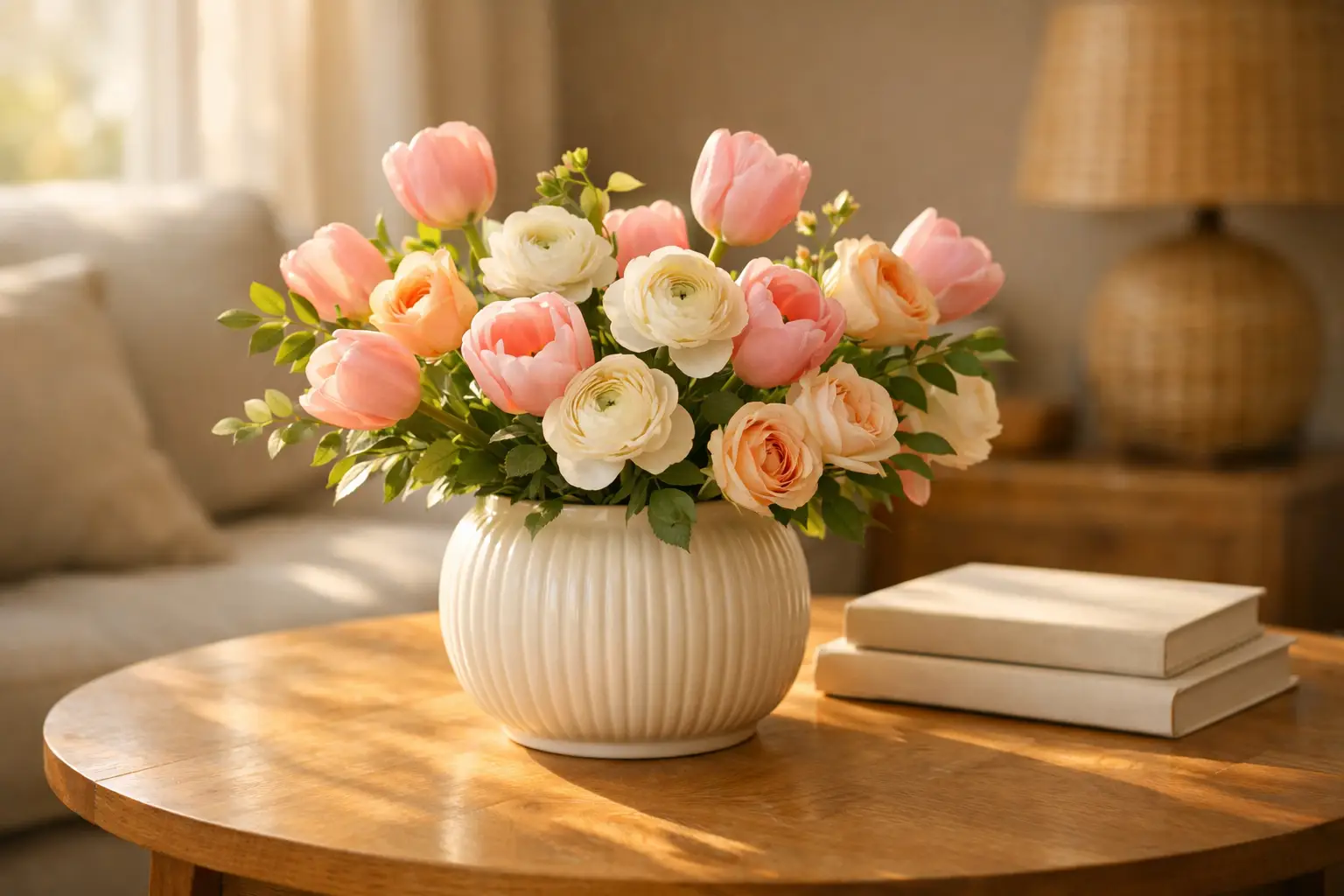Refresh Your Living Room with Fresh Flowers