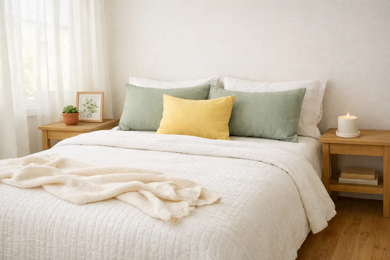 Refresh the Bedroom with Light Layer Bedding