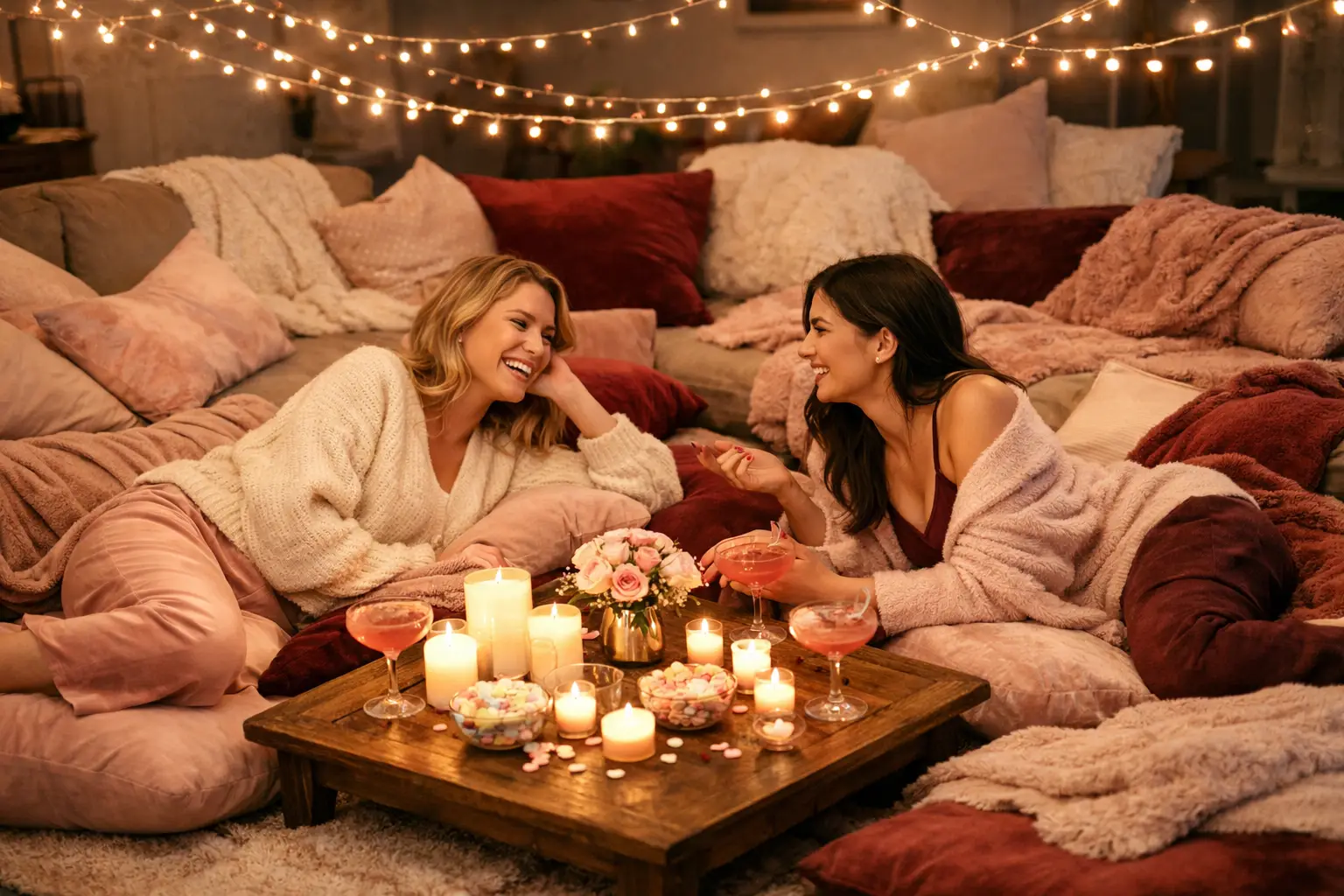 Style a Cozy Pillow and Blanket Lounge Area