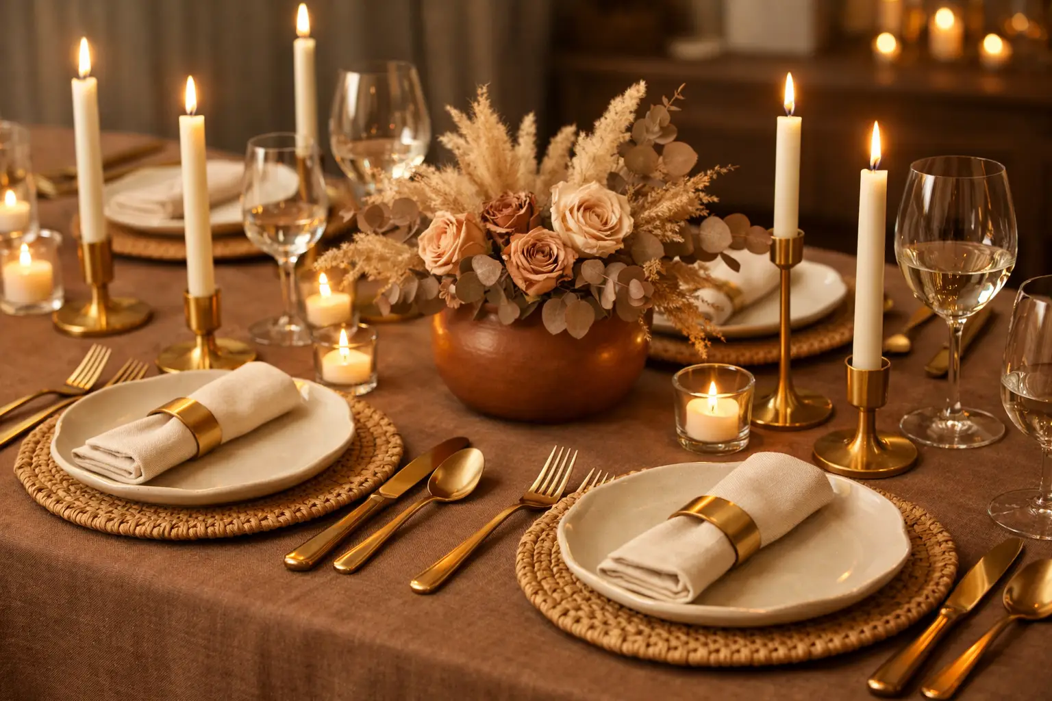 The Mocha Mousse Neutral Palette Tablescape