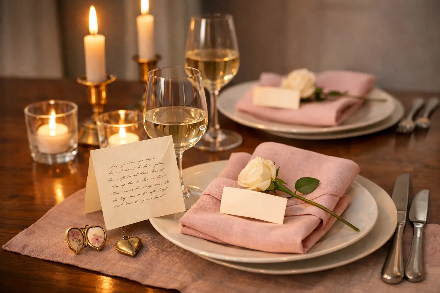 The Personalized Love Note Place Card Tablescape