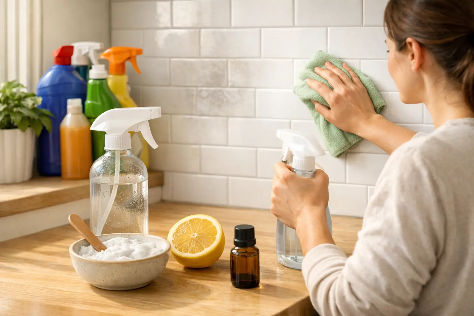 Use Vinegar and Baking Soda as Your Primary Cleaning Agents