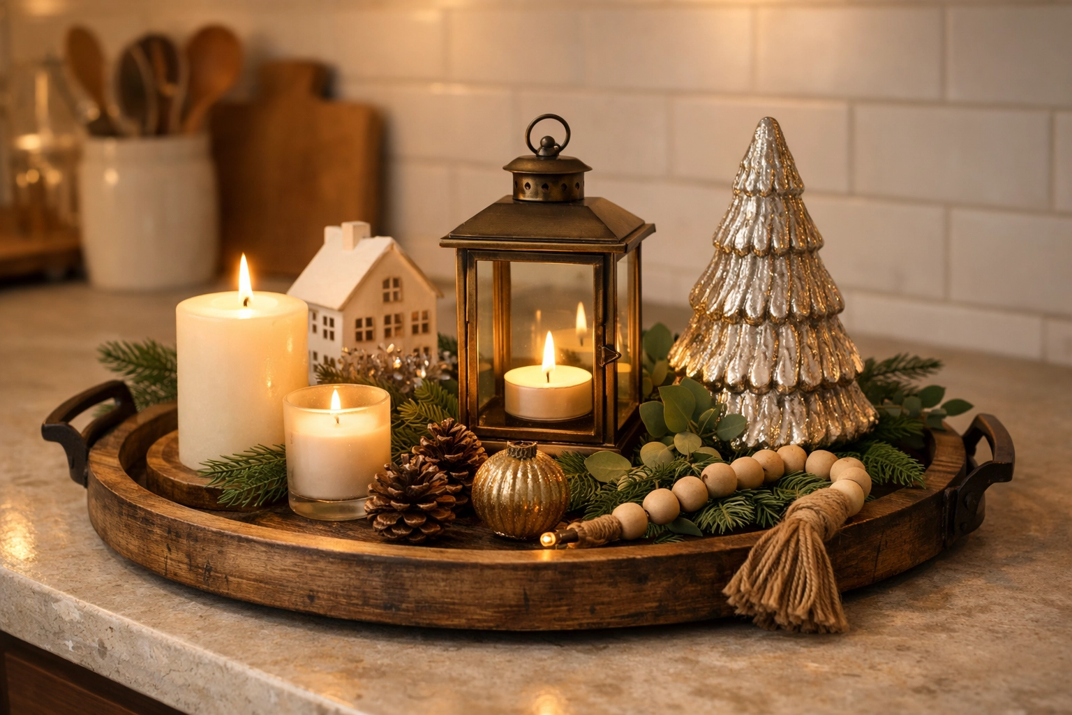 Use Wooden Trays for Decoration