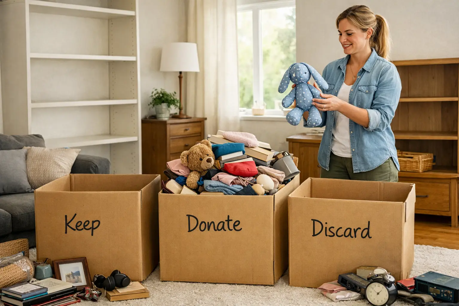 Use the 3-Box Declutter System Before You Clean Anything