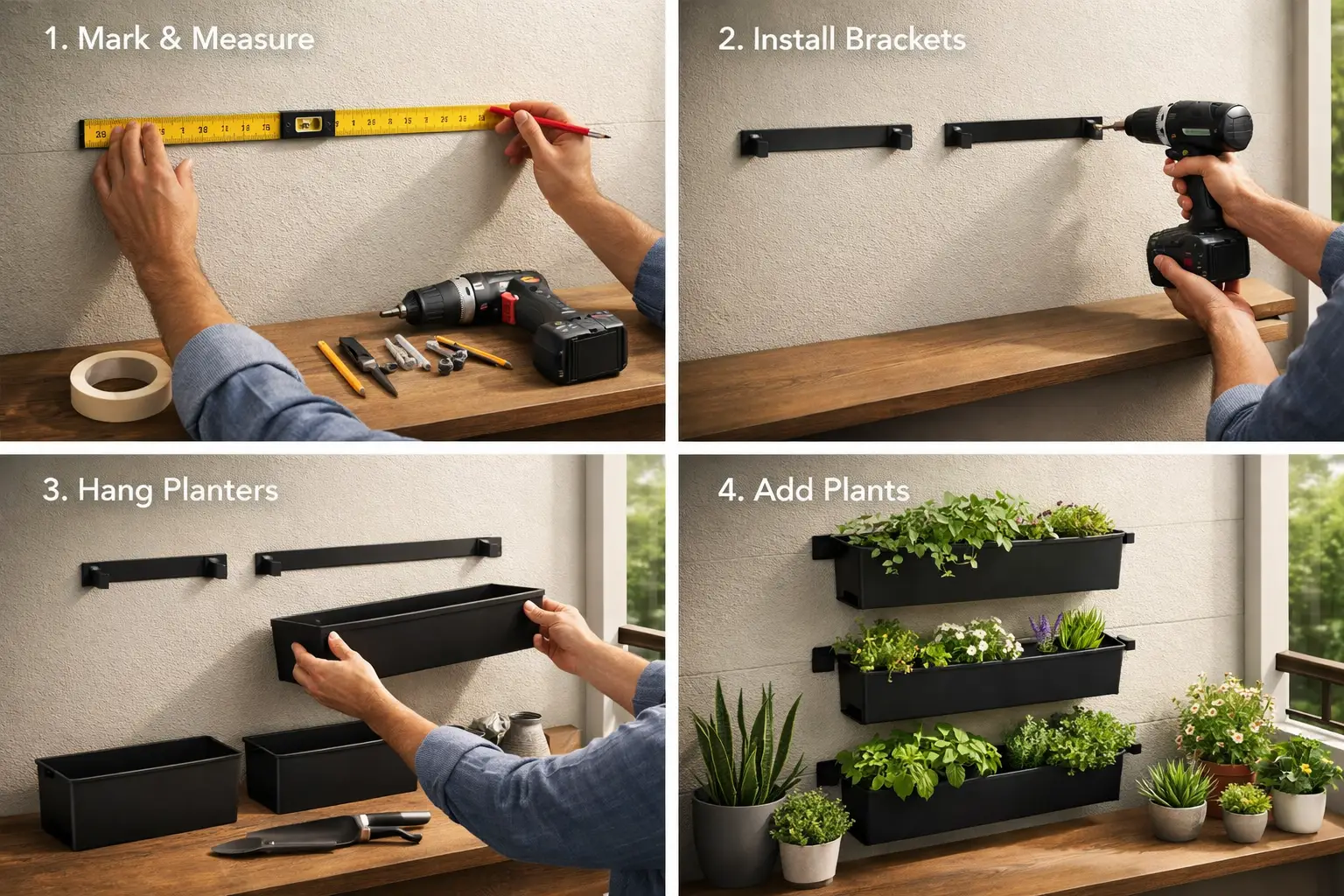 Installing Wall Mounted Planters Properly