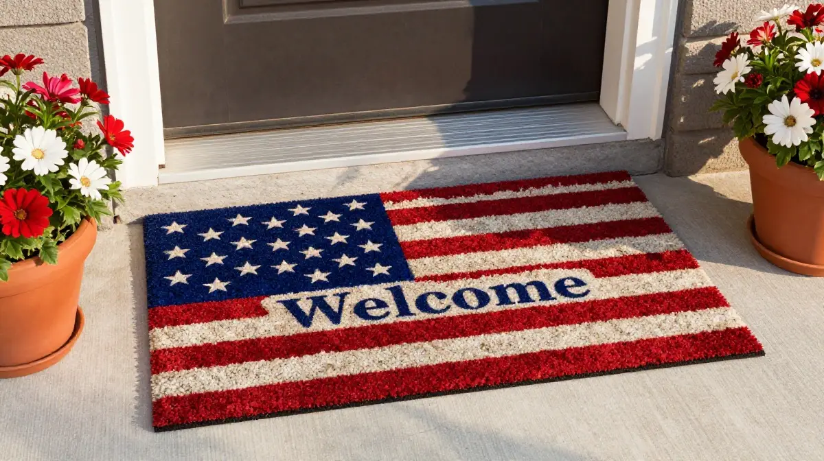 Add a Patriotic Welcome Doormat