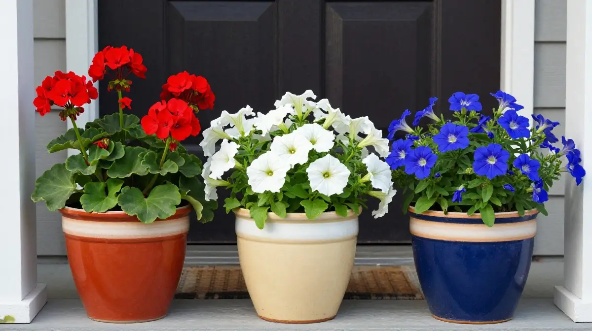 Arrange Potted Plants in Patriotic Colors