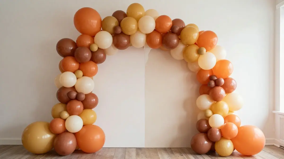 Balloon Garland in Fall Colors