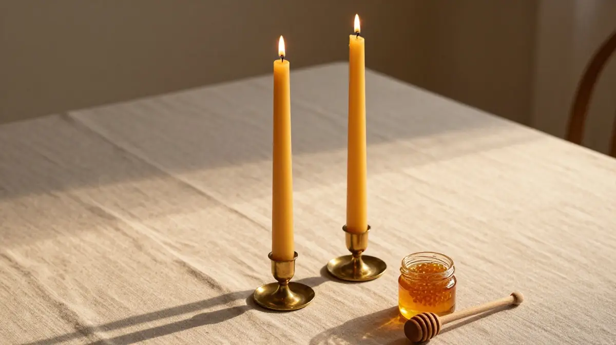 Beeswax and Honey Taper Candle