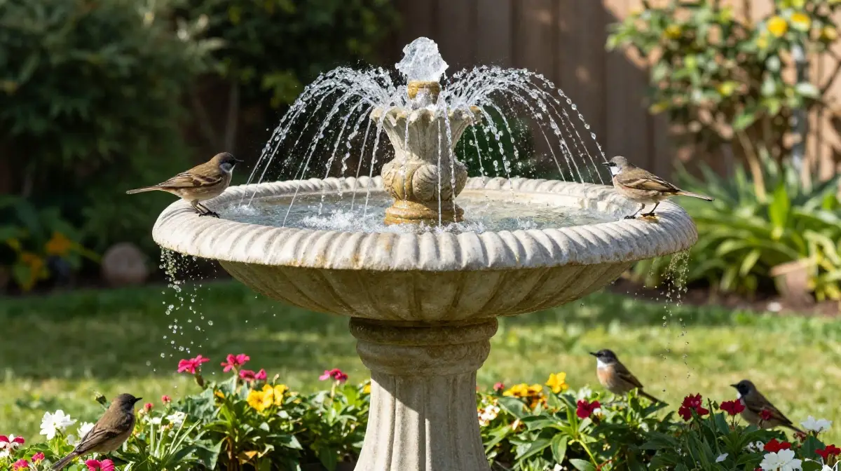 Bird Bath Fountain Upgrade
