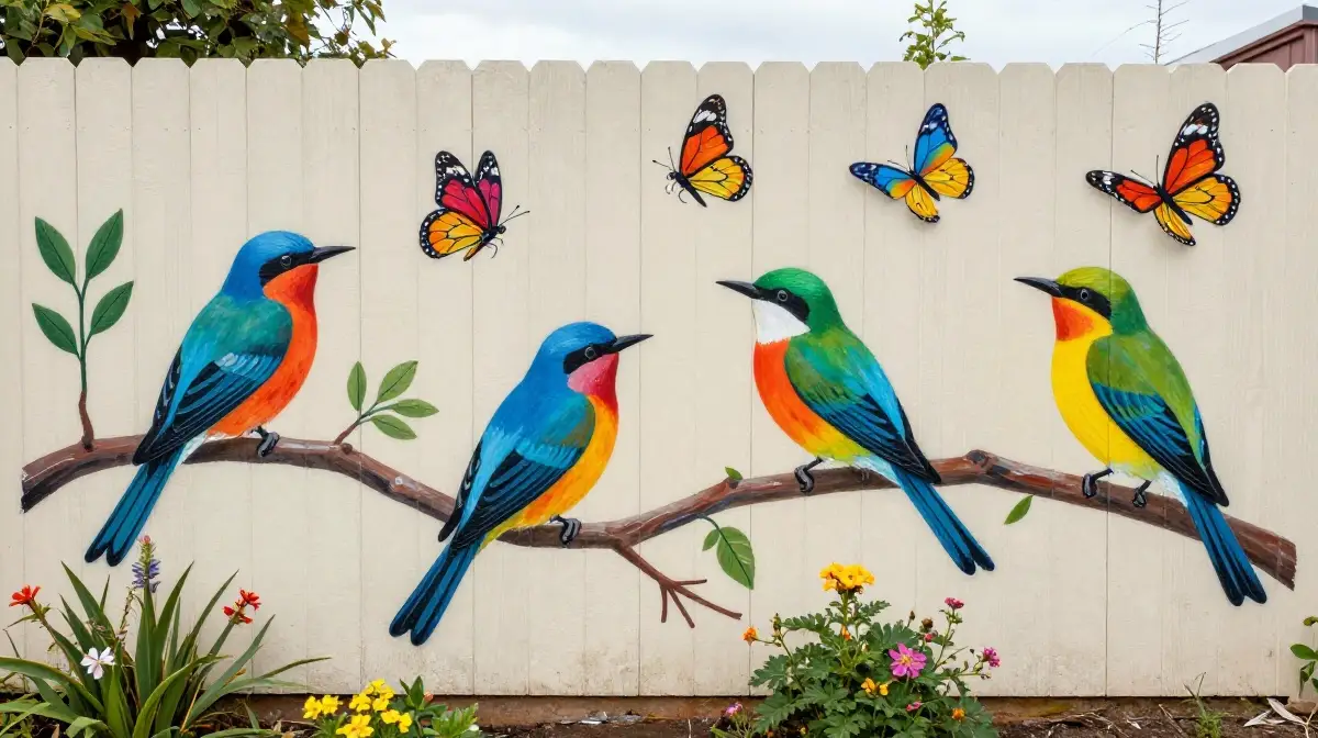 Bird and Butterfly Mural