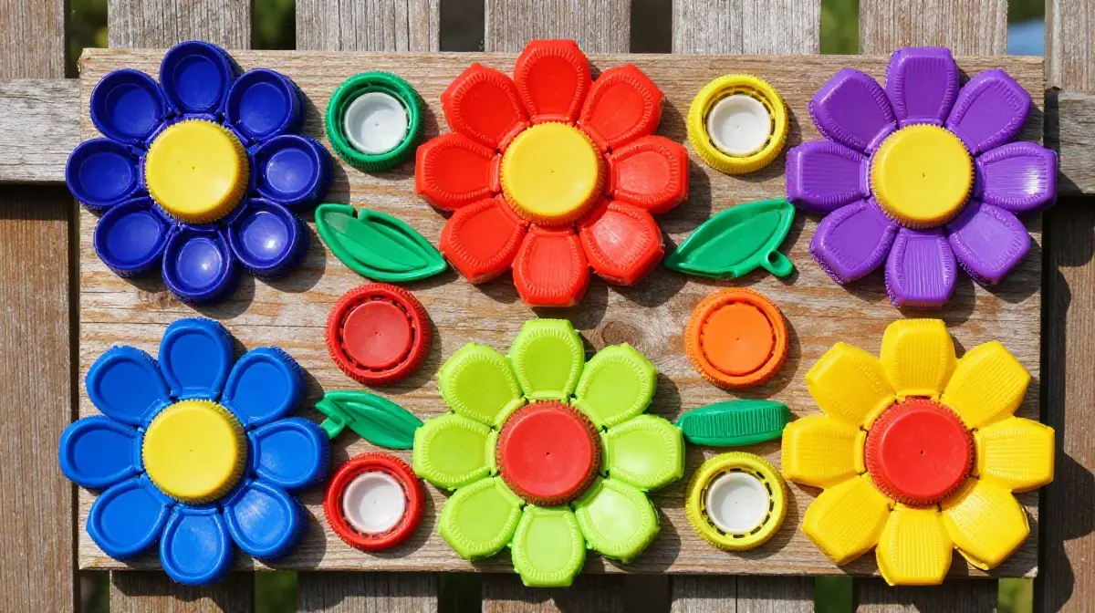 Bottle Cap Flower Art