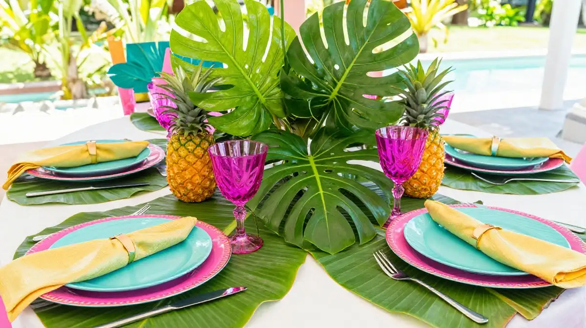 Build a Tropical Tablescape