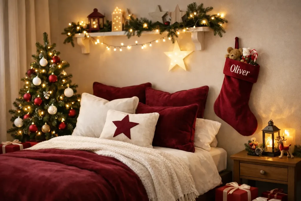 Burgundy Kids Room Holiday Theme