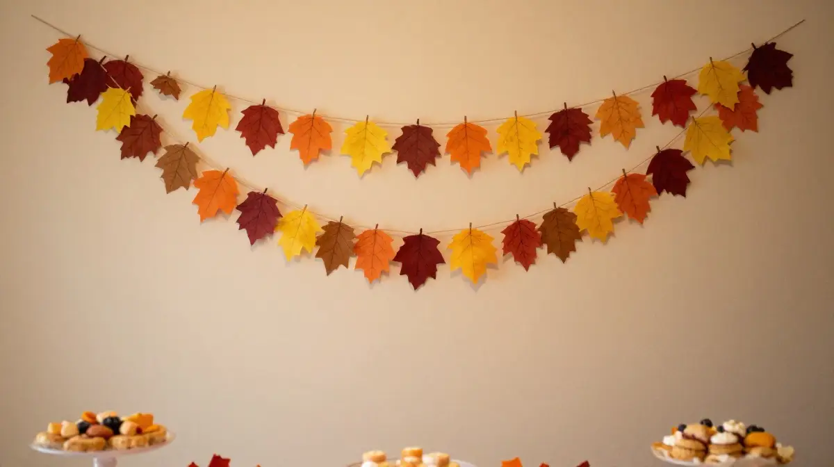 DIY Leaf Garland Backdrop