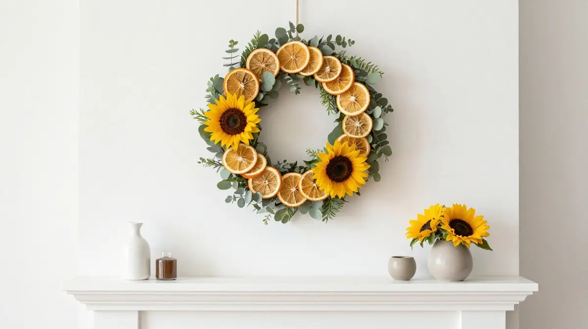 Display a Summer Wreath Above the Mantel